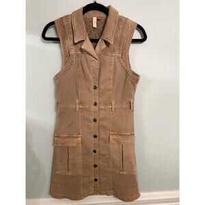 Pilcro Utility Button-Front Denim Dress *Missing belt*
